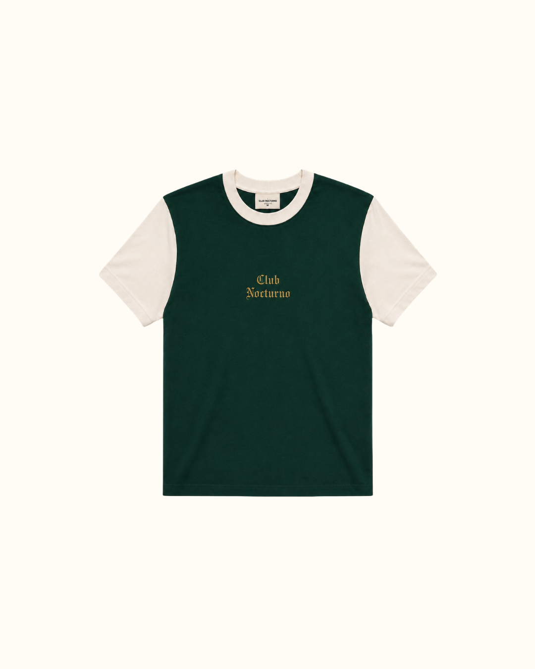 Baby tee verde & beige