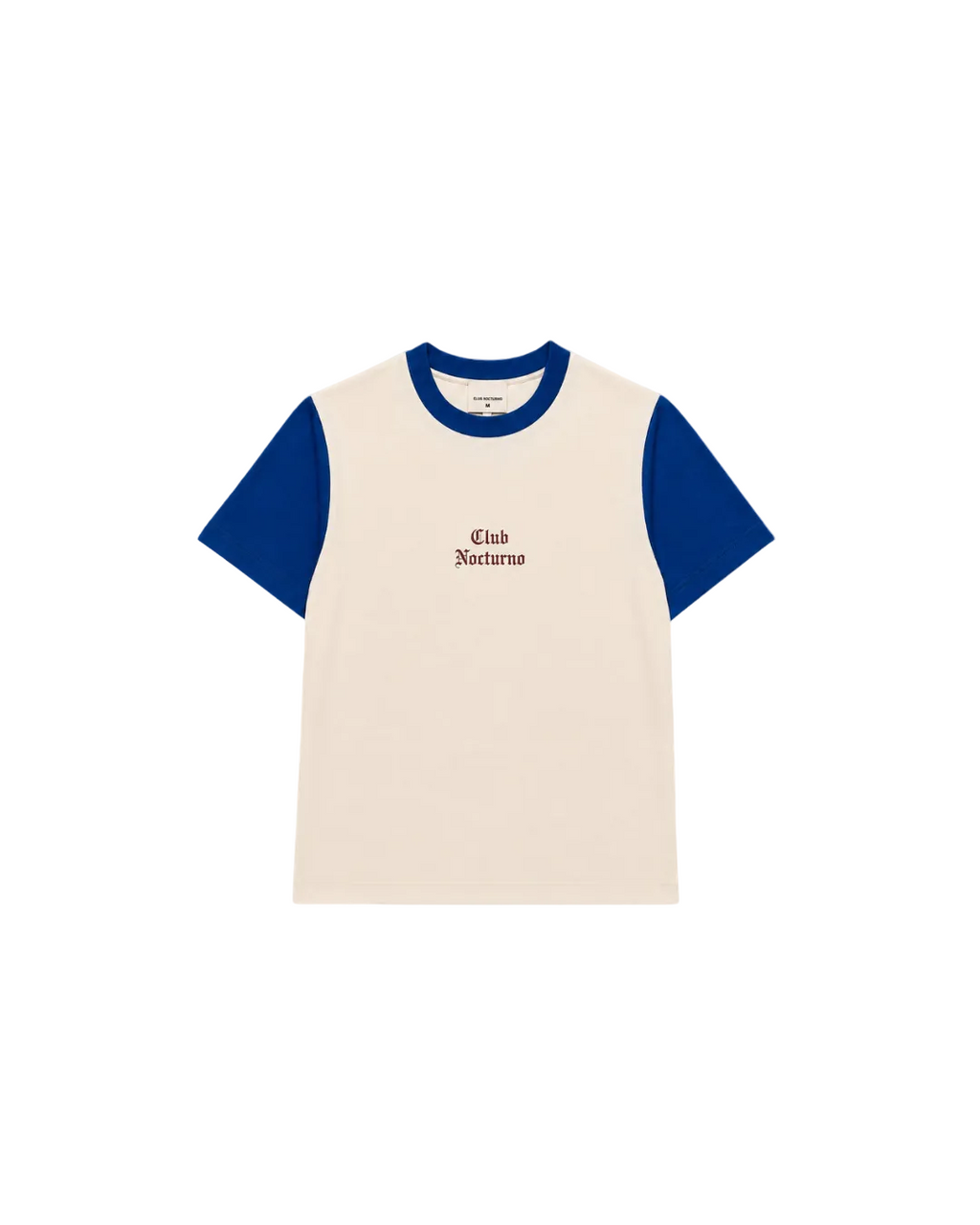 Baby tee azul & beige