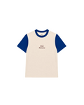 Baby tee azul & beige