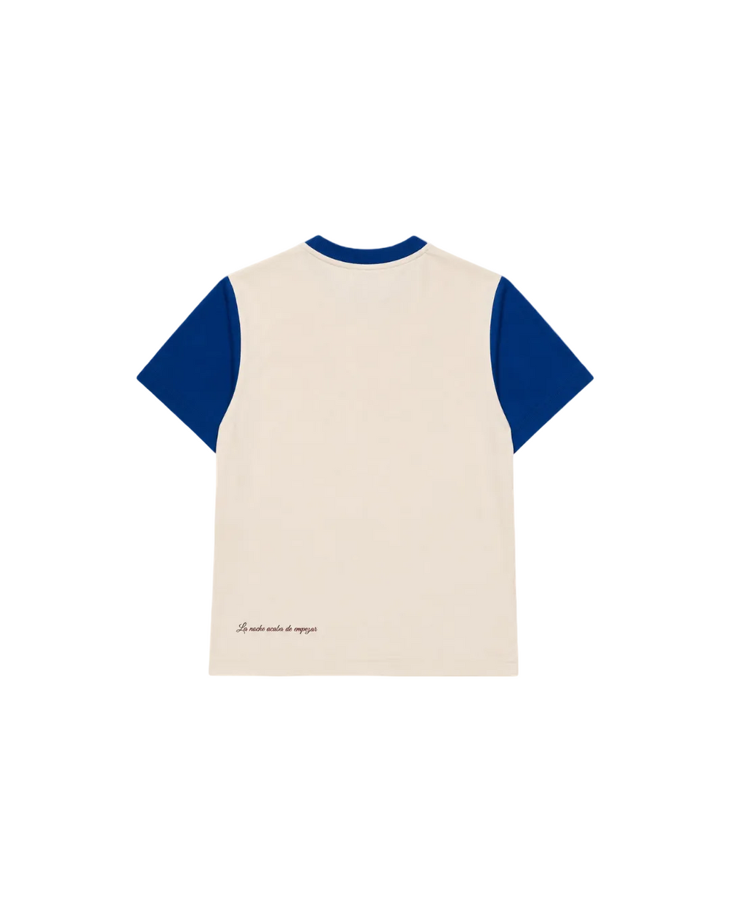 Baby tee azul & beige