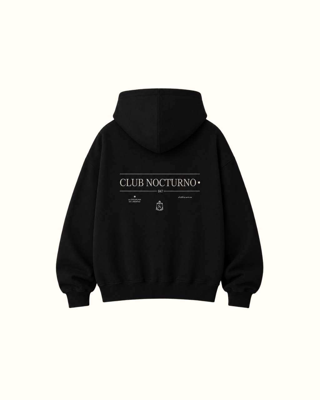 Hoodie boxy fit oversize black
