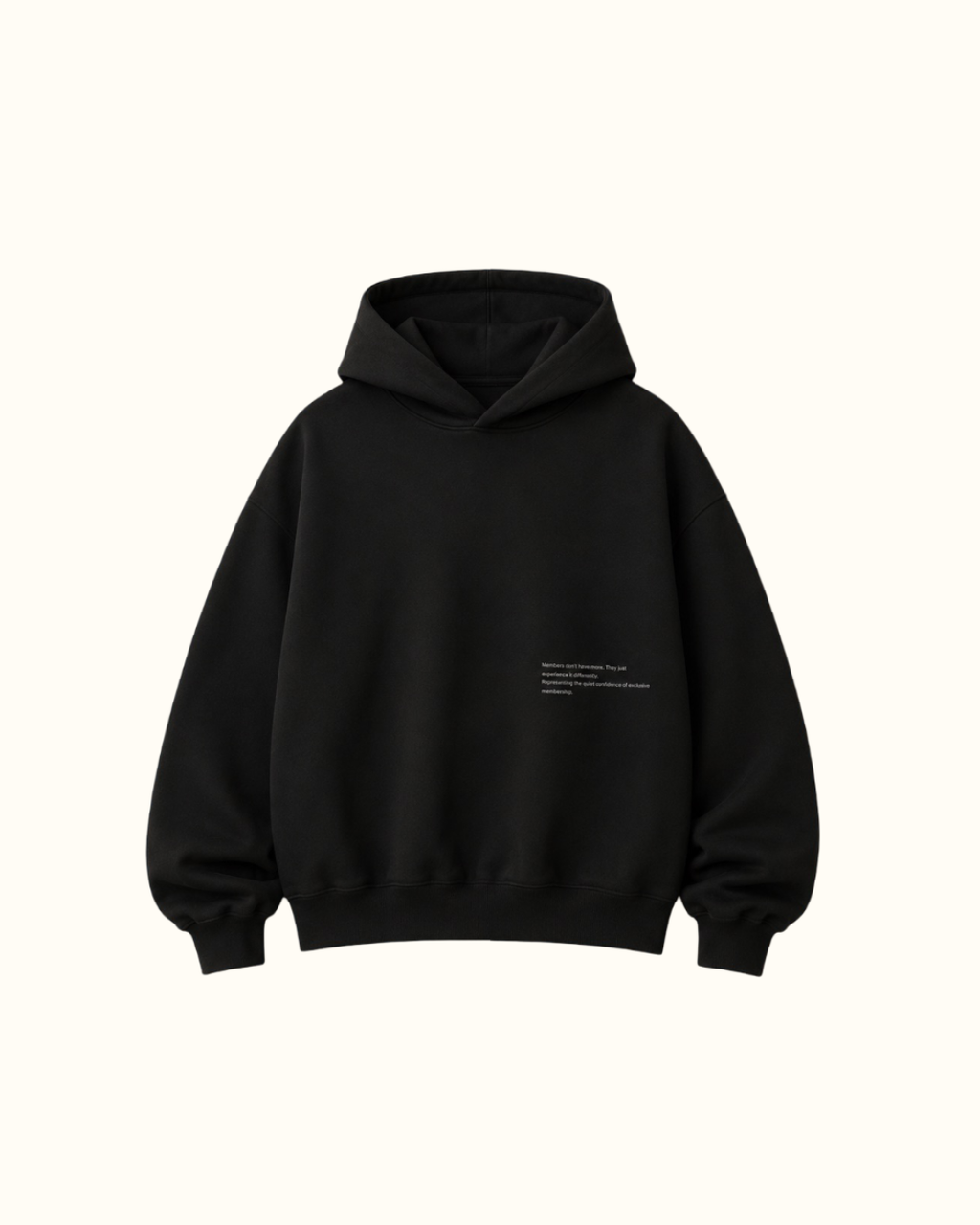 Hoodie boxy fit oversize black
