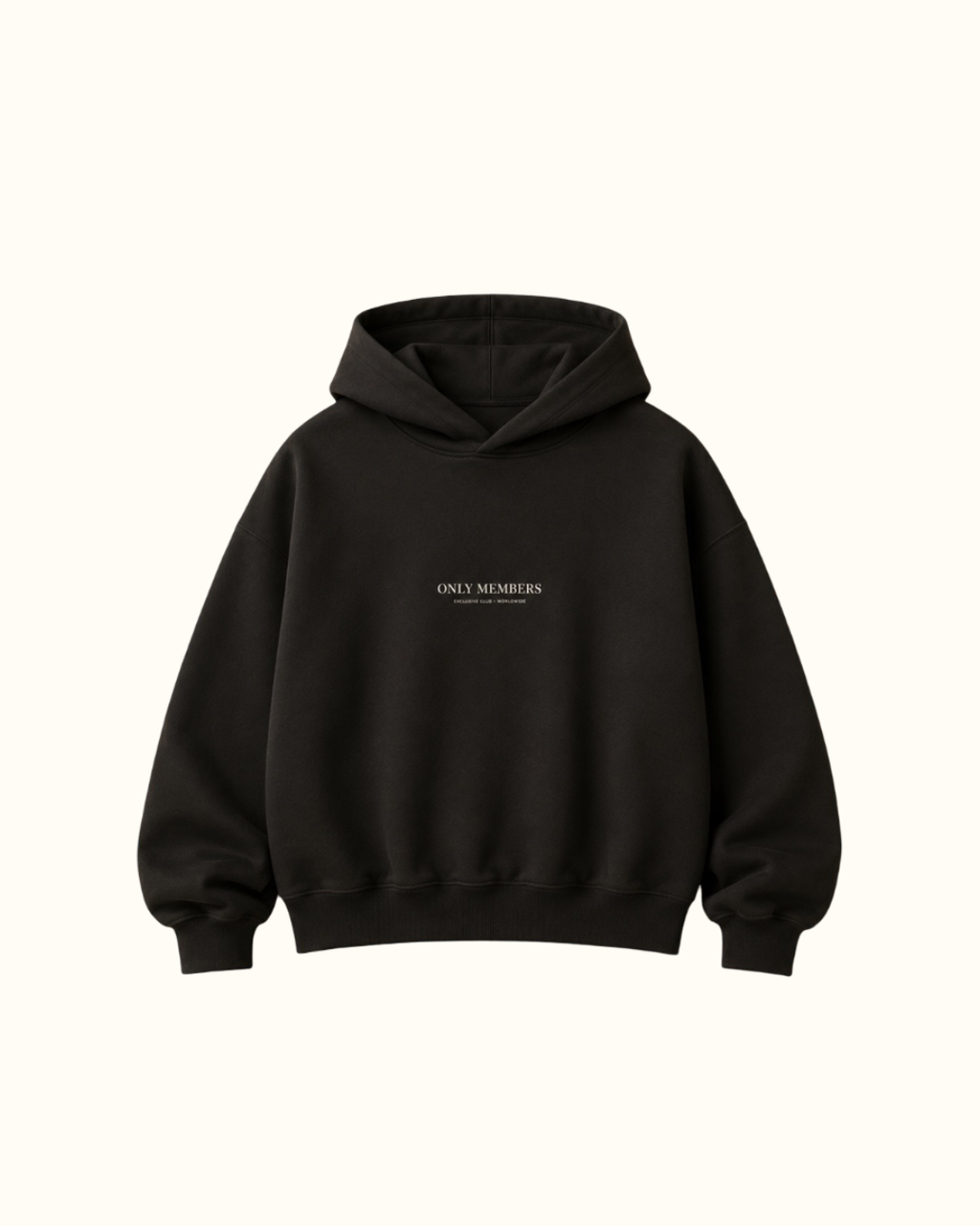 Hoodie boxy fit oversize brown