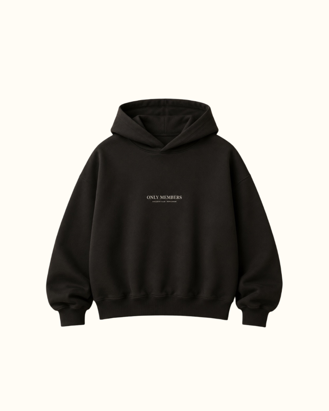 Hoodie boxy fit oversize brown