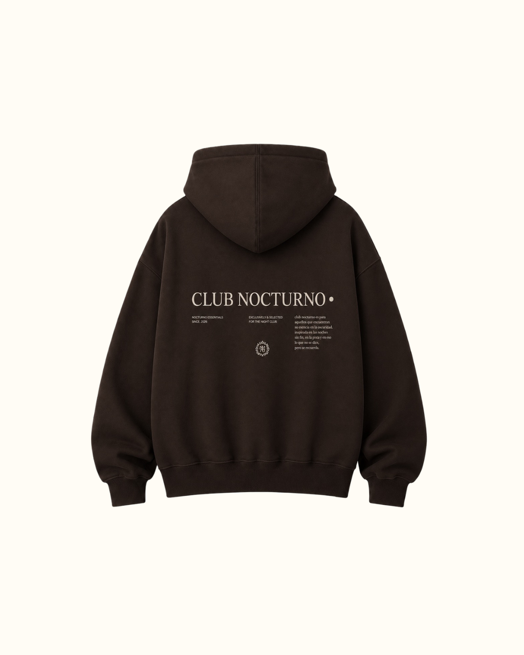 Hoodie boxy fit oversize brown