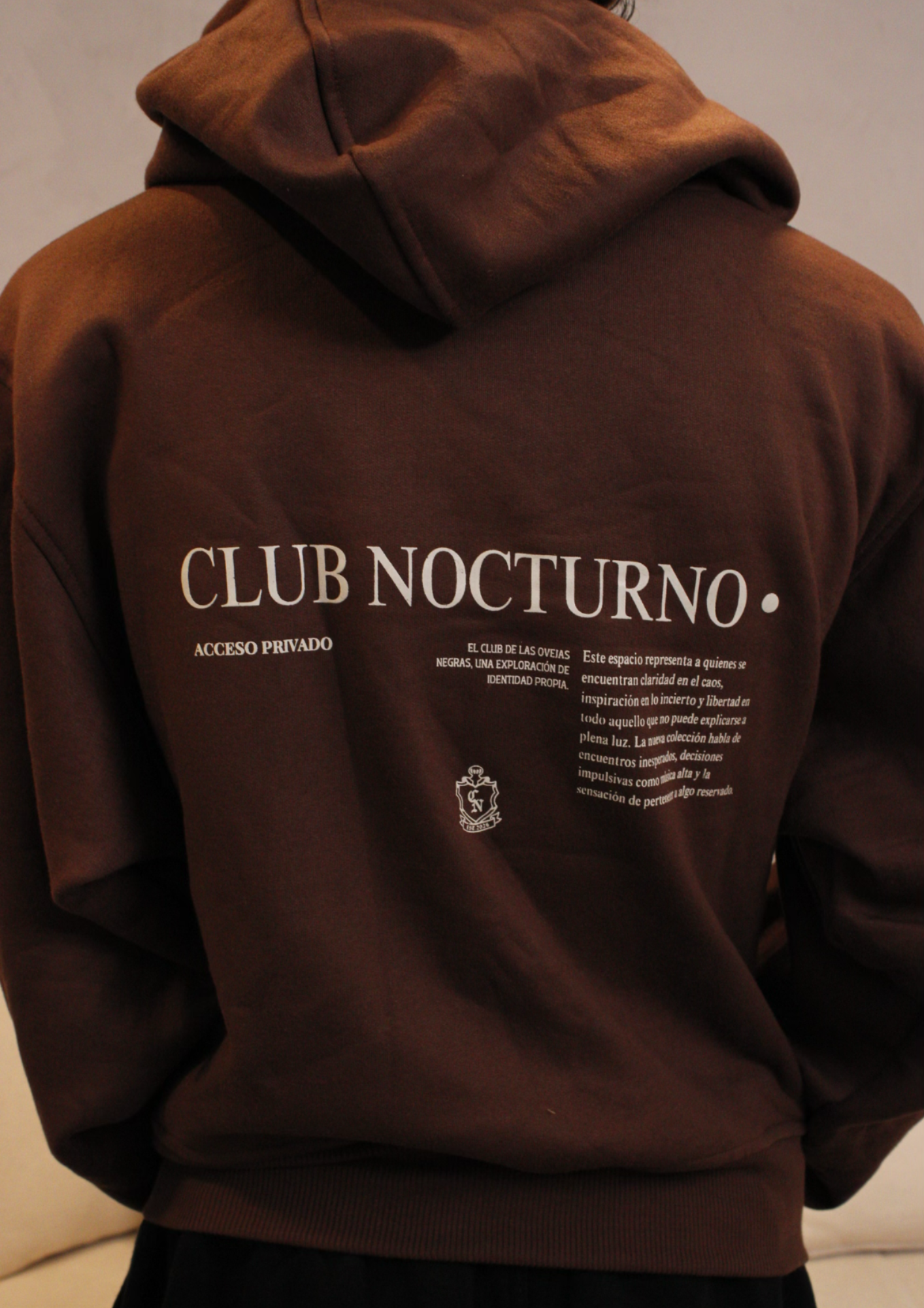Hoodie boxy fit oversize brown