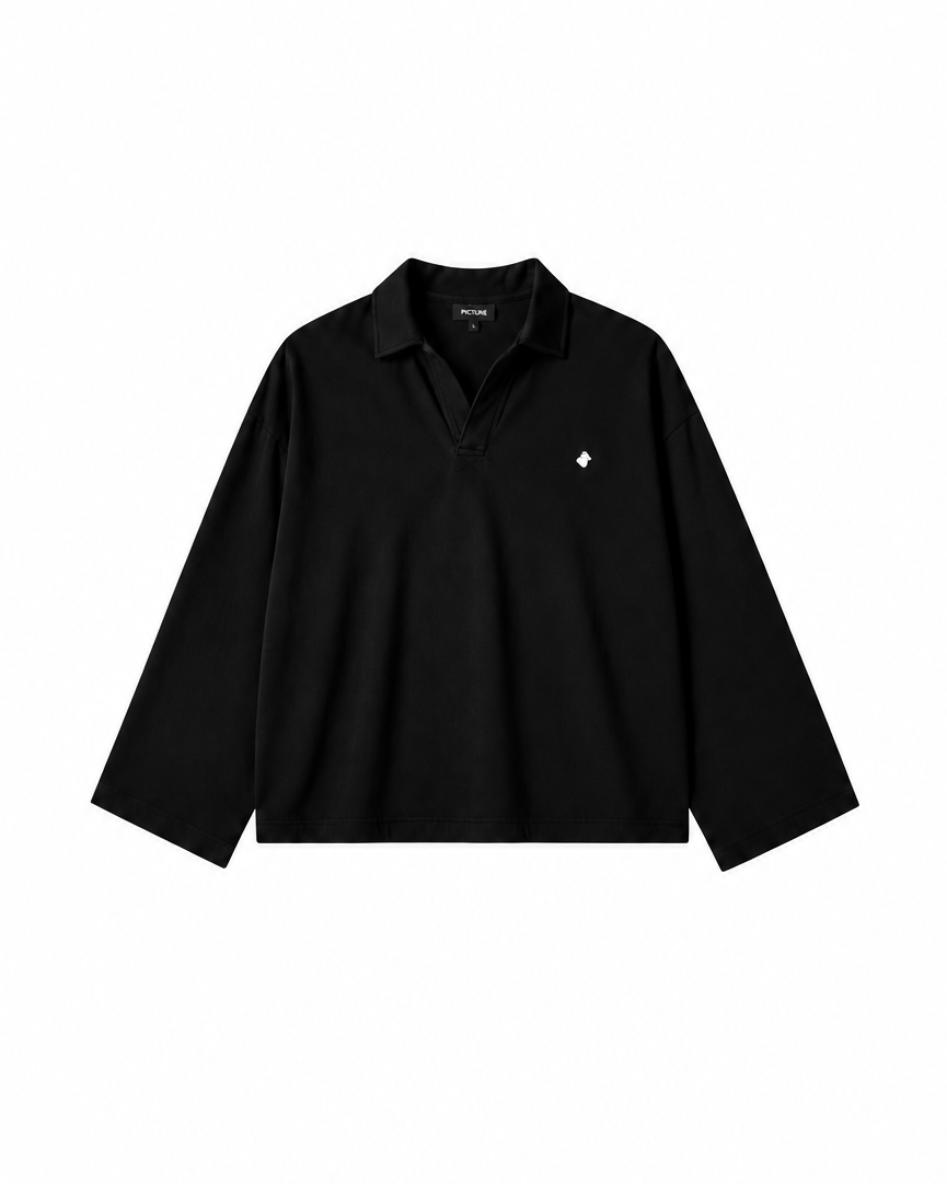 Long sleeve camisero negro