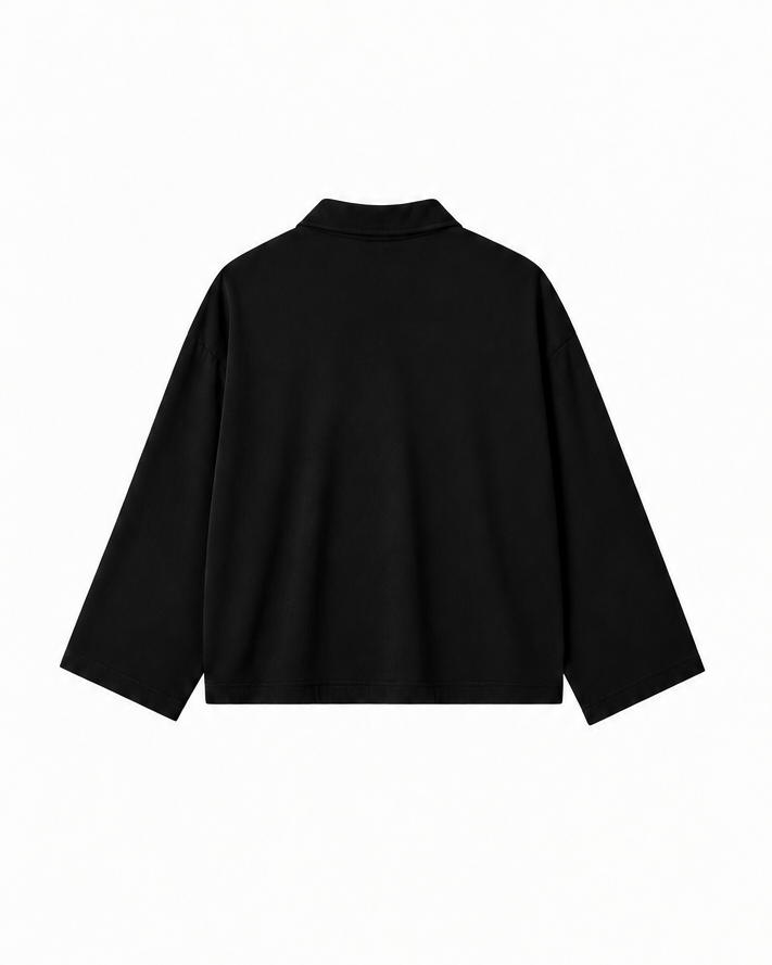 Long sleeve camisero negro