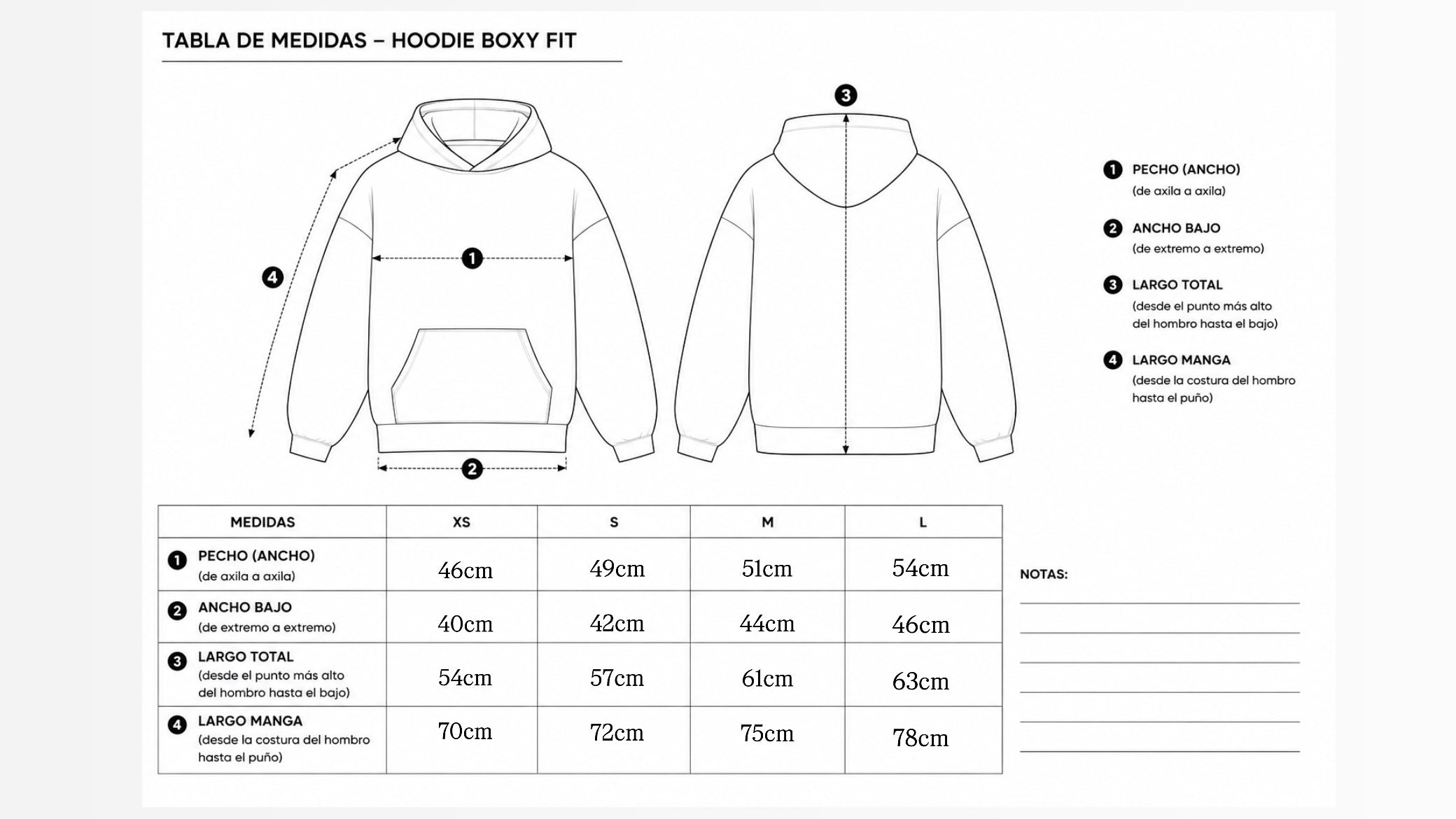 Hoodie boxy fit oversize black