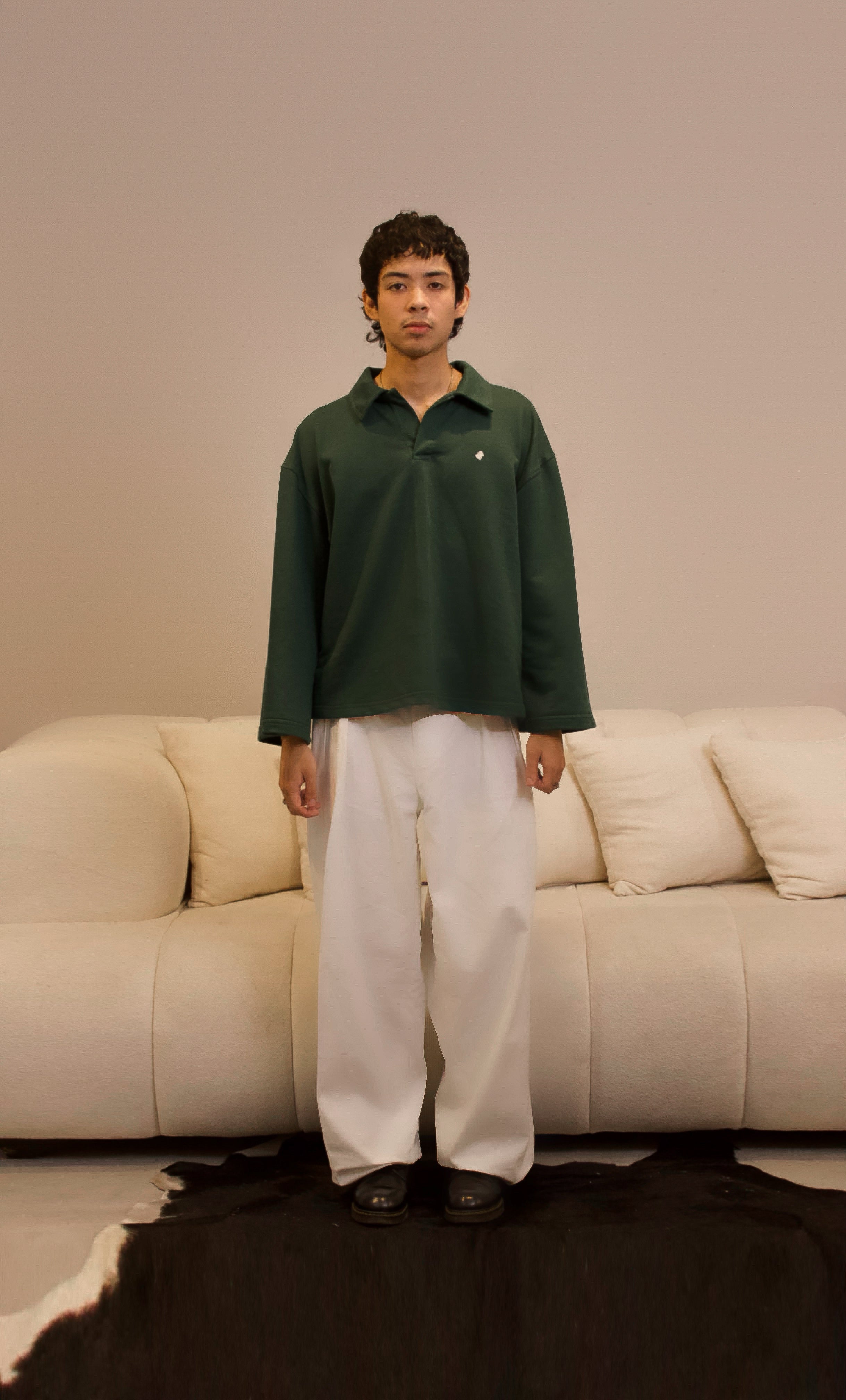 Long sleeve camisero verde